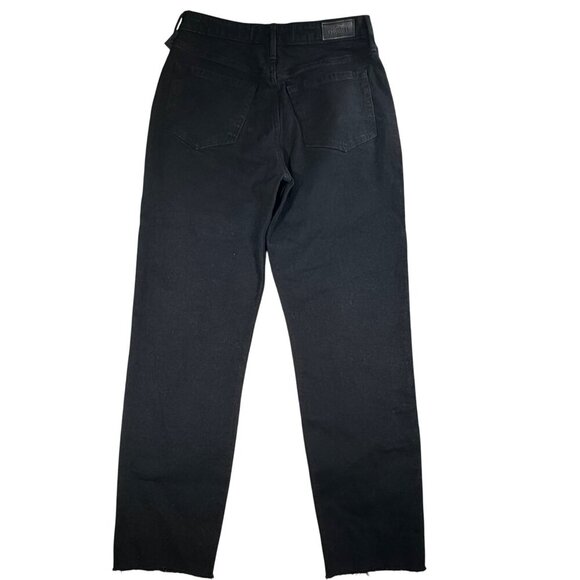 Hollister Women’s Ultra High-Rise Mom Black Jeans Denim With Frayed Hem Size 27 - Picture 6 of 6